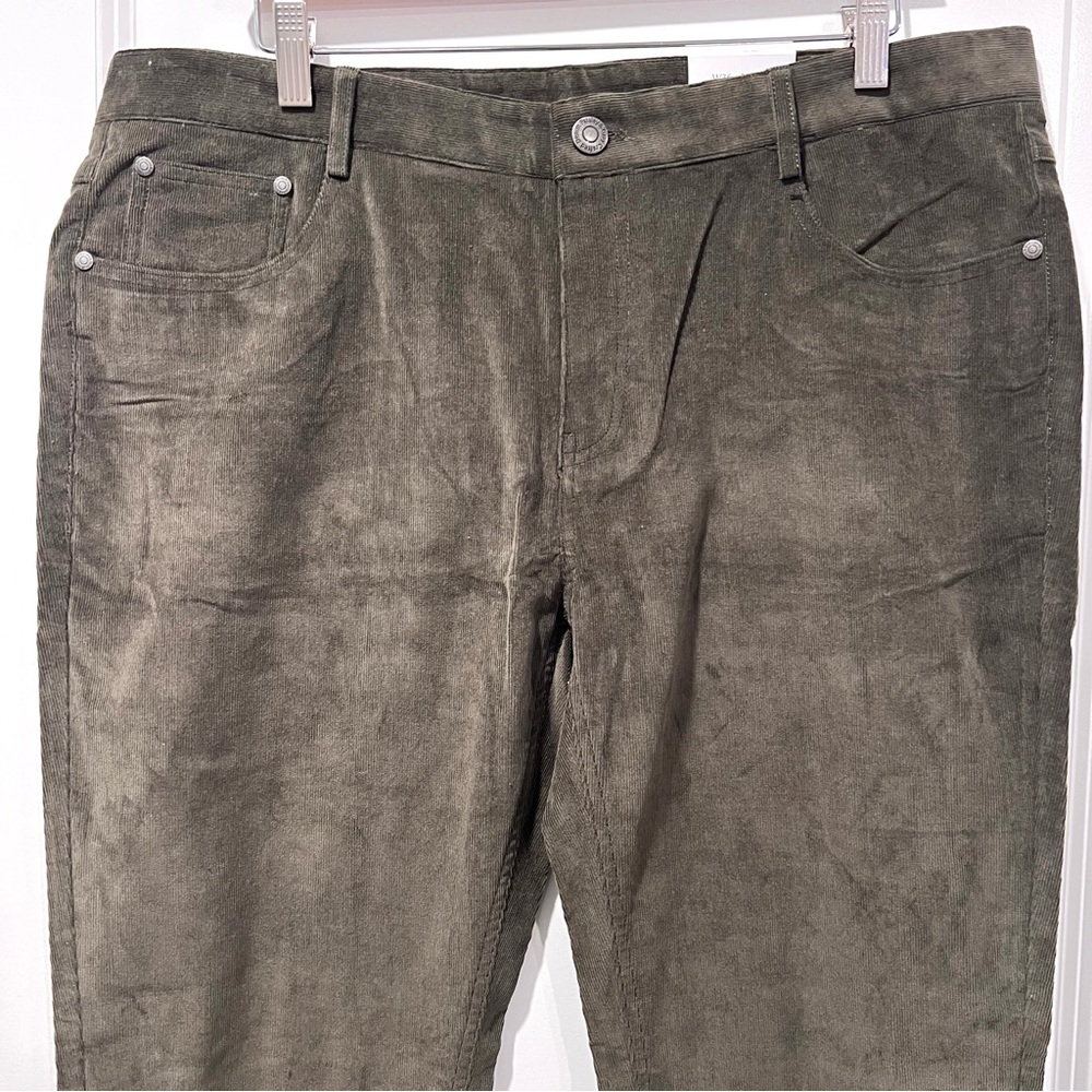 Paisley & Gray Men’s Slim Fit Corduroy Pants Olive W36 x 32L - Picture 3 of 11